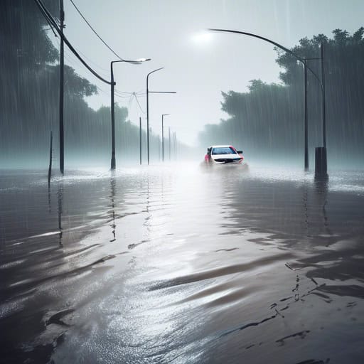 Flooded road